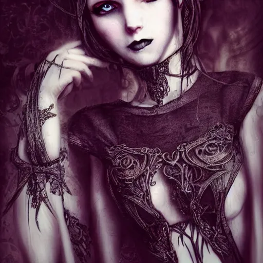 Prompt: full length portrait of a woman with timeless beauty & breathtaking eyes dressed in gothic attire, intricate digital art, elegant, DSLR 8K, biblical art, realism, incomprehensible detail, final fantasy & silent hill aesthetic, photorealistic, lifelike, created by Razaras on deviantart