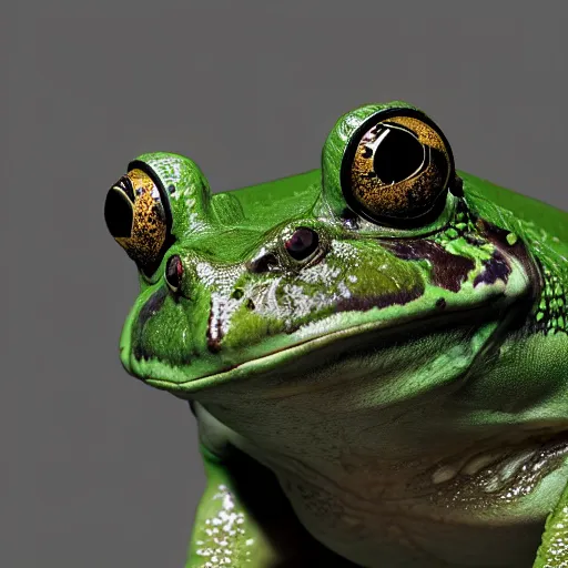 Image similar to photograph of wonderful batman cane toad with smooth froggy batsuit, alluring hero pose, its just a frog wearing a costume, painterly, breathtaking stande, triumphant, ornate, intricate, hyper detailed, accent lighting, dramatic light, 4 k octane render