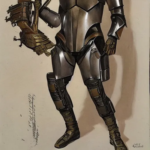 Image similar to futurist armor for soldier, s by leyendecker, intricate, symmetric, extreme details