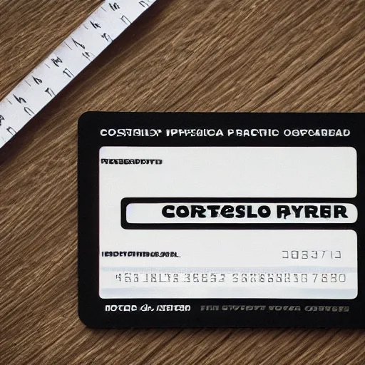 Prompt: Hyper realistic, Plastic Costco Membership card laying on a table, close up, extreme detail, dystopian, Orwellian, cinematic composition, cinematic light, criterion collection, reimagined by industrial light and magic, Movie by David Lynch and Ridley Scott