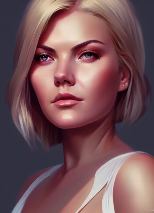 Image similar to portrait of elisha cuthbert, beautyshot, photorealistic, film, 3 5 mm,, dslr, canon, octane render, 8 k hd resolution, by ilya kuvshinov and cushart krentz and gilleard james