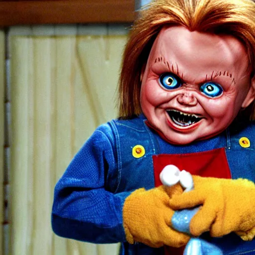 Image similar to Chucky the killer doll on a episode of full house