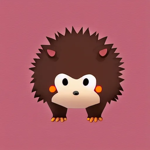 Image similar to cute hedgehog in the style of goro fujita