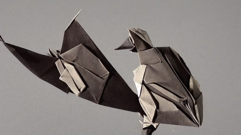 Image similar to origami hawkish the very crispest, neatest temporariness