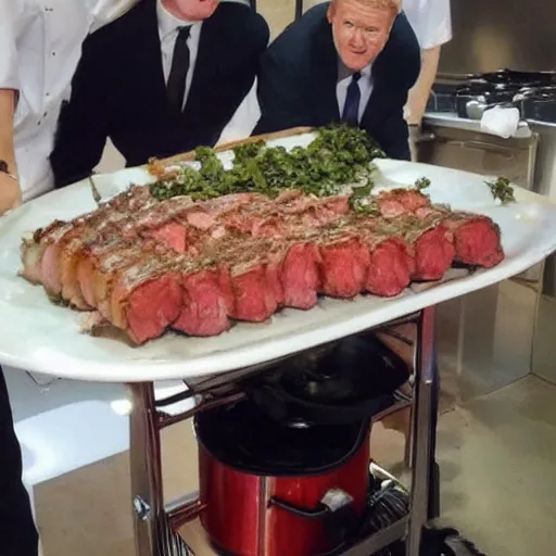 Image similar to gordon ramsay's face on a cooked rack of lamb