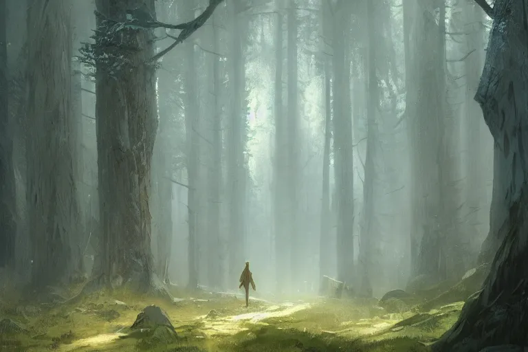 Prompt: forest, fantasy, illustrated by Greg Rutkowski and Caspar David Friedrich, Trending on artstation, artstationHD, artstationHQ