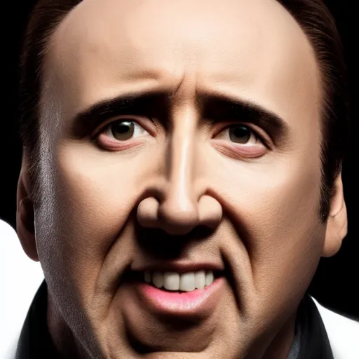 Image similar to nicolas cage headshot headshot even lighting