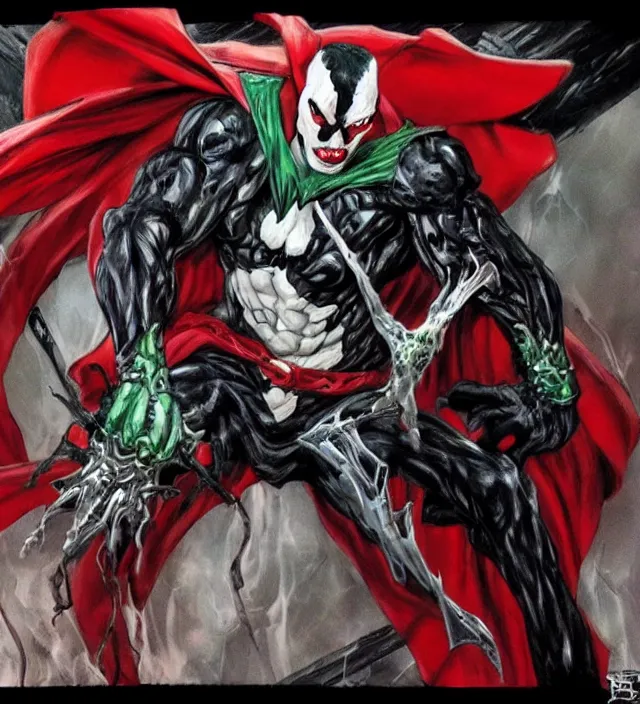 Image similar to spawn character design in the style of gabriele dell'otto