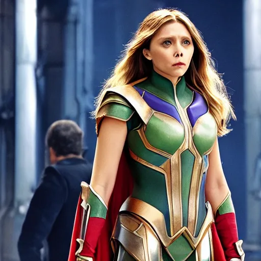 Prompt: Elizabeth Olsen as Medus