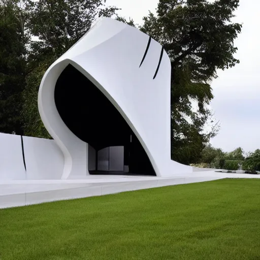 Image similar to house designed by zaha hadid