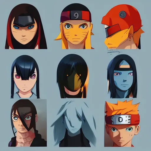 Image similar to face icon stylized minimalist naruto, loftis, cory behance hd by jesper ejsing, by rhads, makoto shinkai and lois van baarle, ilya kuvshinov, rossdraws global illumination