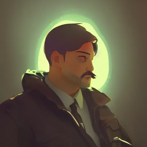 Image similar to Ernest Hemingway as Jake Barnes, ambient lighting, 4k, anime key visual, lois van baarle, ilya kuvshinov, rossdraws, artstation