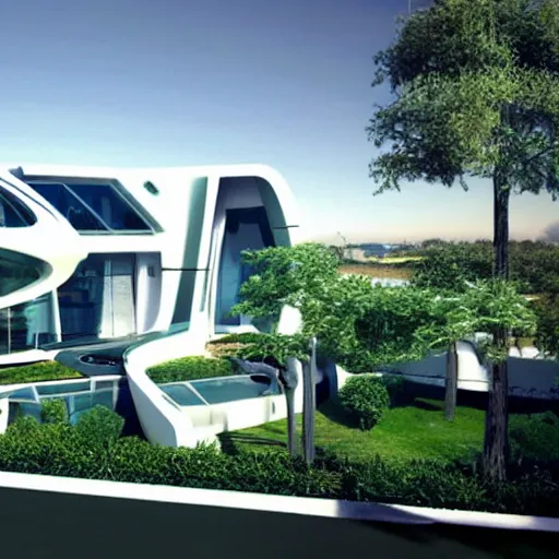 Prompt: futuristic dream house