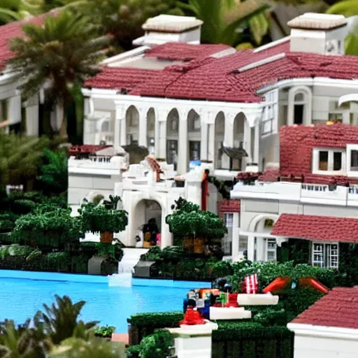 Image similar to Trump's Mar-a-lago house raided by the FBI swat Lego Set Set