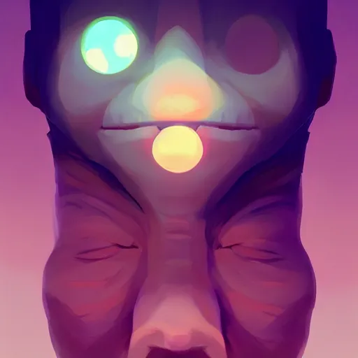 Image similar to face icon stylized minimalist close encounters of the third kind, loftis, cory behance hd by jesper ejsing, by rhads, makoto shinkai and lois van baarle, ilya kuvshinov, rossdraws global illumination