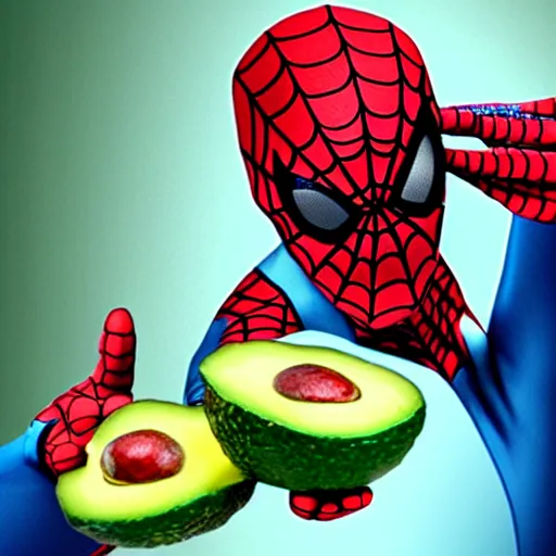 Image similar to spiderman avacado