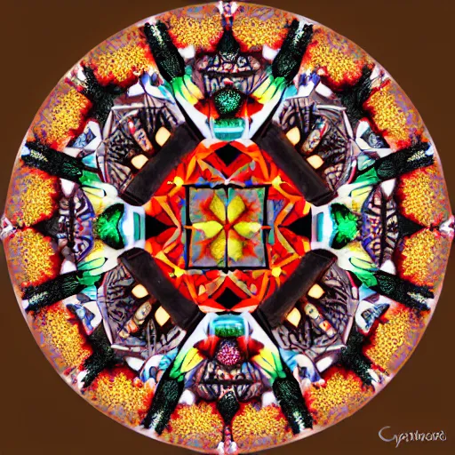 Image similar to Pysanky kaleidoscope magic circle