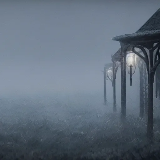 Prompt: concept art of limgrave, elden ring, 8 k, cinematic, fog, rain, focus