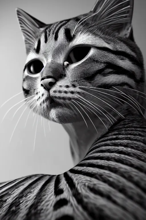 Prompt: perfectly - centered coiled cat portrait, unreal engine 5, photorealism, hd quality, 8 k resolution, cinema 4 d, hdr dramatic cinematic lighting