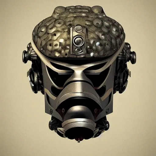 Image similar to robot samurai portrait ( head and bust ), in a jungle jeszika le vye heraldo ortega 8 k