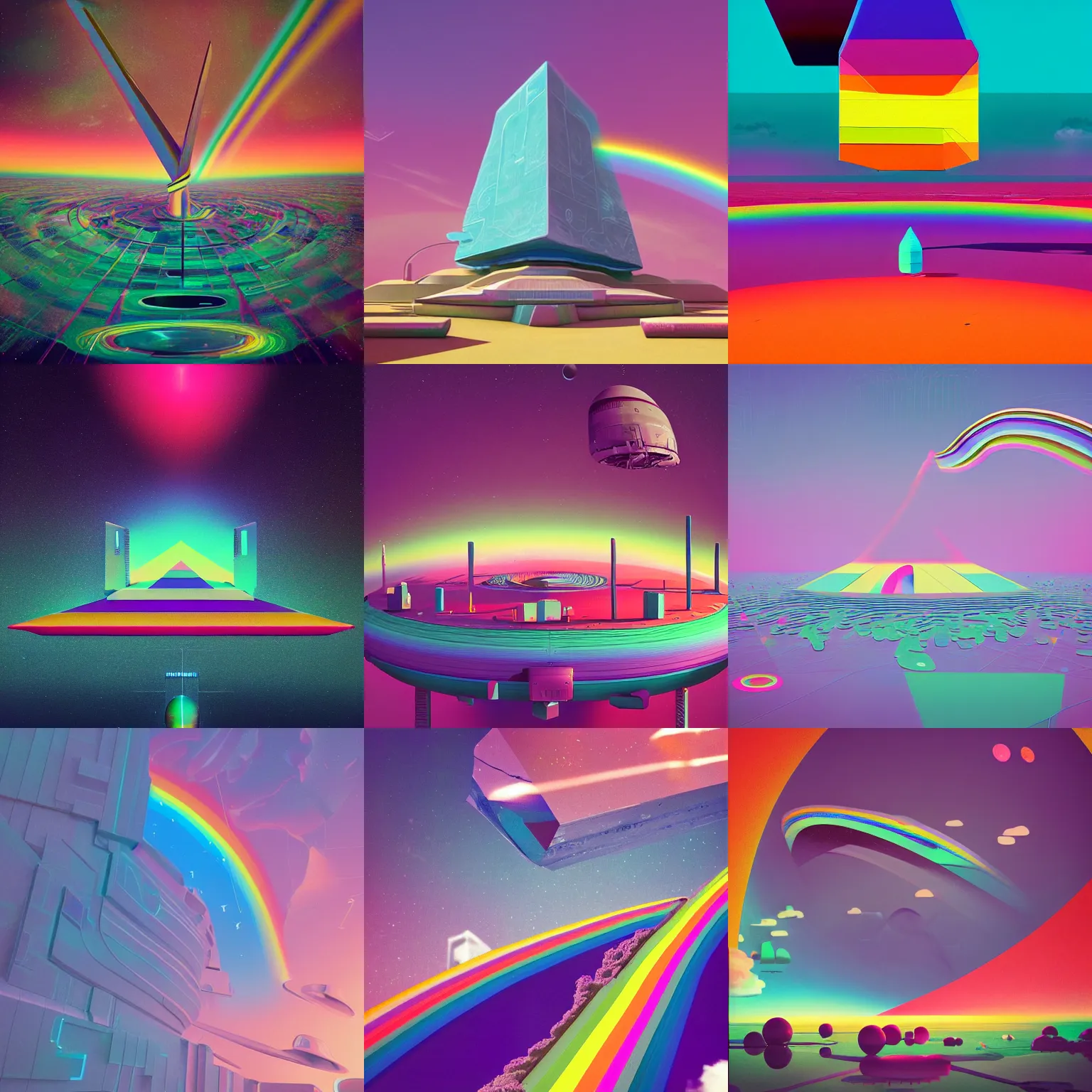 Prompt: 🛰 🌈 🕳 abstract by beeple