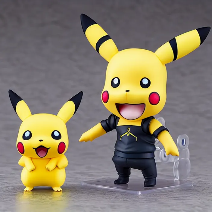 Image similar to Pikachu, An anime Nendoroid of Pikachu, figurine, detailed product photo