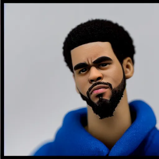 Image similar to detailed studio photography of a close up claymation action figure of j cole, highly detailed, breathtaking, uhd resolution, beautiful lighting, studio light, extremely detailed, 8 5 mm shot, photorealistic, hyperrealistic