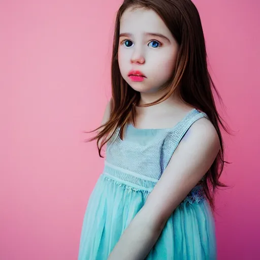 Prompt: Moon, girl, cute, photograph, sharp focus, pastel colors