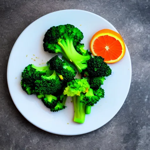 Image similar to orange broccoli on a plate