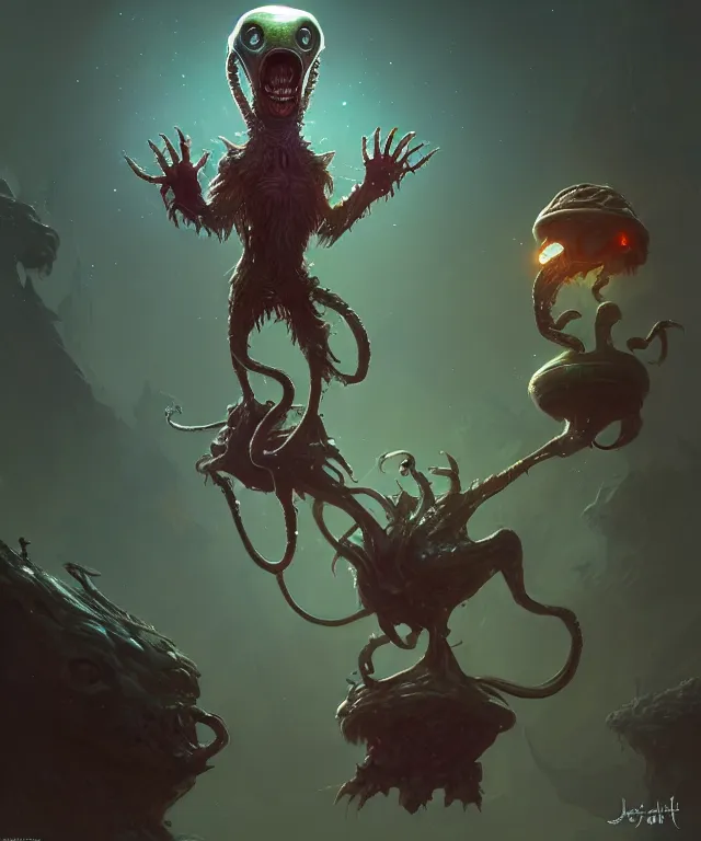 Image similar to a telekinetic alien creature, adorable and whimsical, fantasy, elegant, digital painting, artstation, concept art, matte, sharp focus, unreal engine 5, marmoset toolbag, redshift,, illustration, art by justin gerard