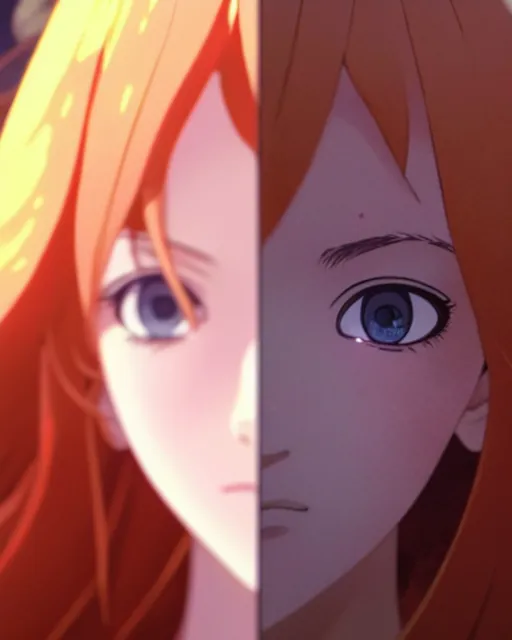 Image similar to azctec, katherine mcnamara, detailed perfect face, exquisite details, fire magic, mid view, design on a white background, by studio muti, greg rutkowski makoto shinkai takashi takeuchi studio ghibli