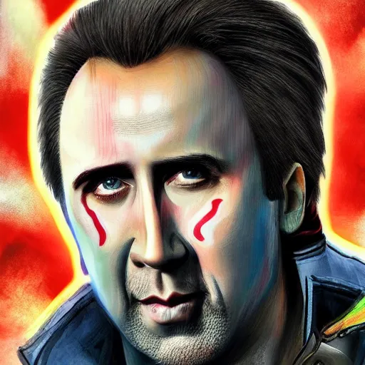 Prompt: portrait of nicolas cage in overwatch