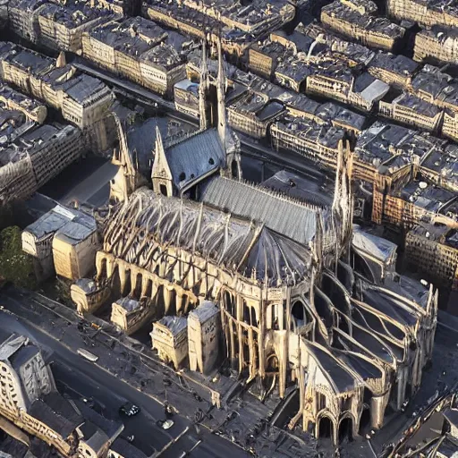 Prompt: photo of Notre Dame Cathedral as a Pizza Hut