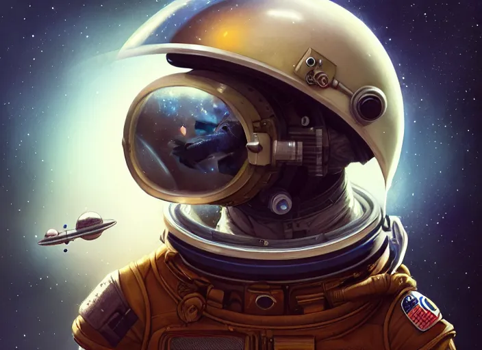 Image similar to highly detailed illustration of a corgi wearing a space helmet on an alien planet, artstation, cinematic lighting, hyperdetailed, cgsociety, 8k, high resolution, Charlie Bowater, Tom Bagshaw, Norman Rockwell, insanely detailed and intricate