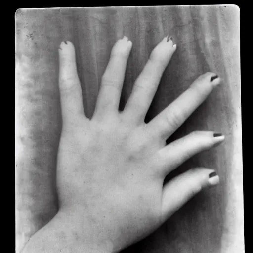 Prompt: thin hand photo, vintage