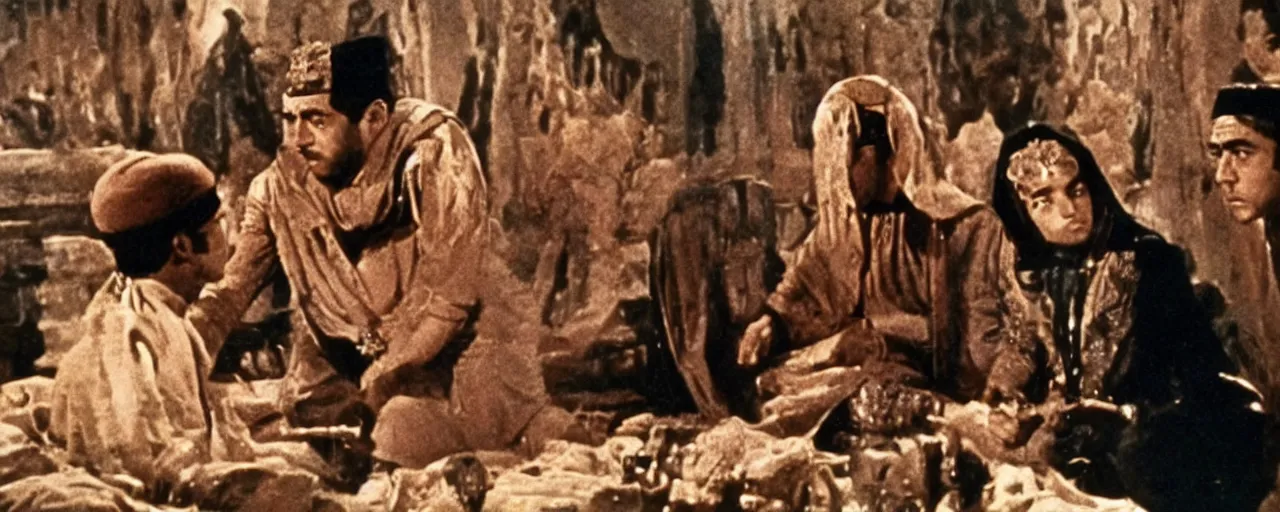 Prompt: the jewel thief, scene in the film Topkapi (1964)