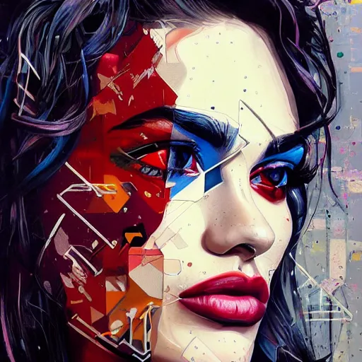 Prompt: rare beautiful girl face by sandra chevrier, artstation, hd