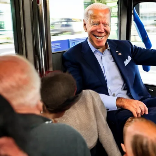 Image similar to joe biden inside public transport