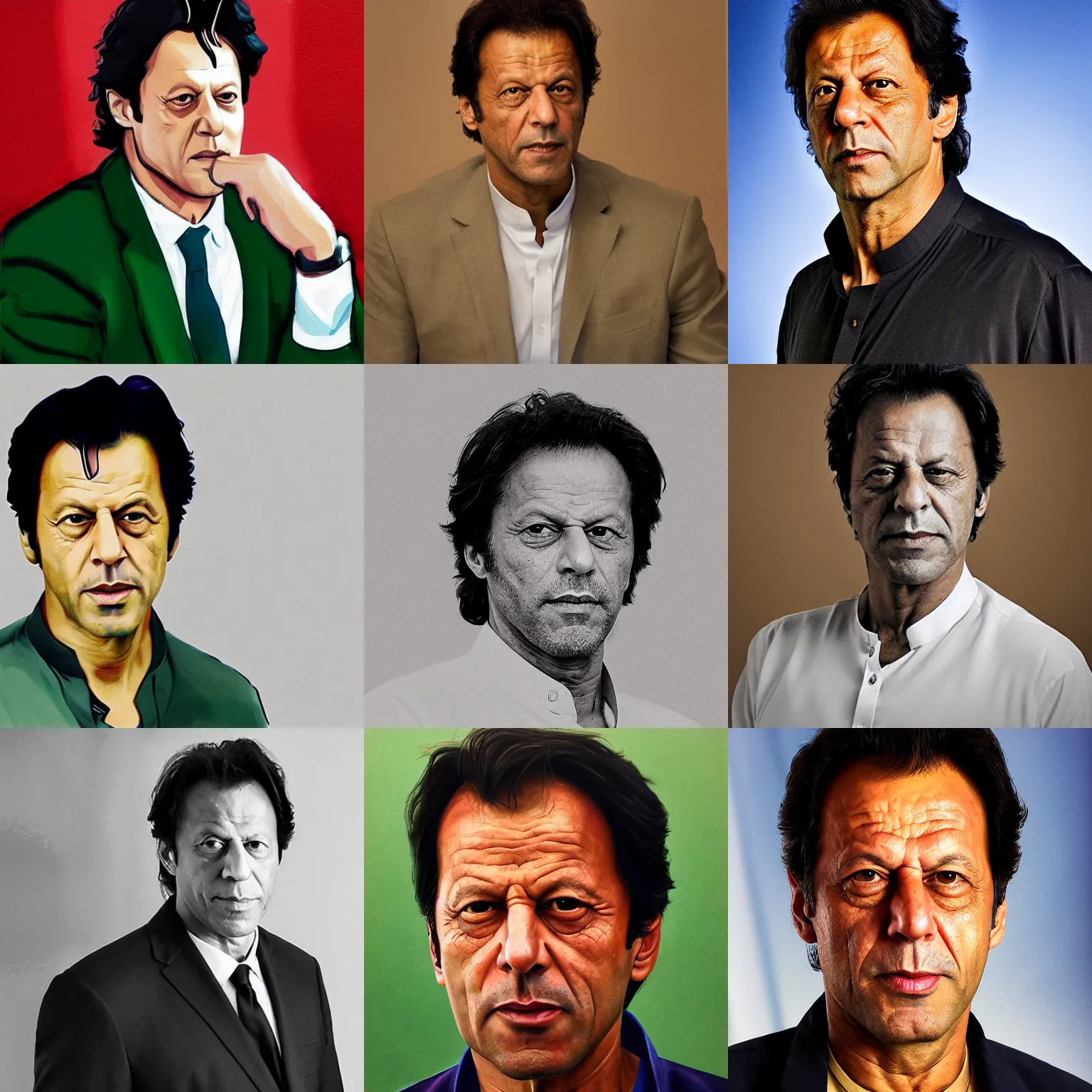 Prompt: A portrait of Imran Khan