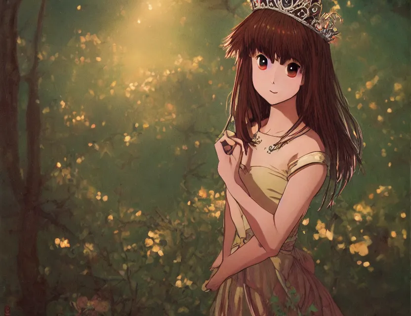 Prompt: princess of yes and no. gouache by award - winning mangaka, chiaroscuro, bokeh, backlighting, field of depth