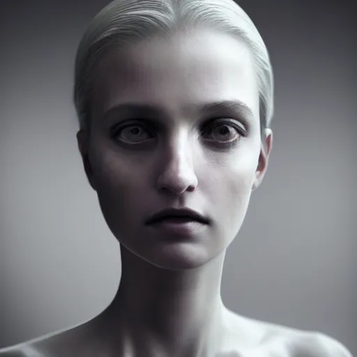 Image similar to portrait of a ghostly haunting female, depth of field, zeiss lens, detailed, symmetrical, centered, fashion photoshoot, by annie leibovitz and steve mccurry, david lazar, jimmy nelsson, breathtaking, 8 k resolution, extremely detailed, beautiful, establishing shot, artistic, hyperrealistic, beautiful face, octane render