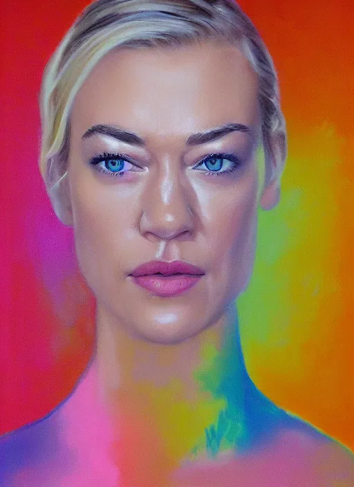 Image similar to yvonne strahovski by agnesc ecile pastel light colours nk drips autumn lights