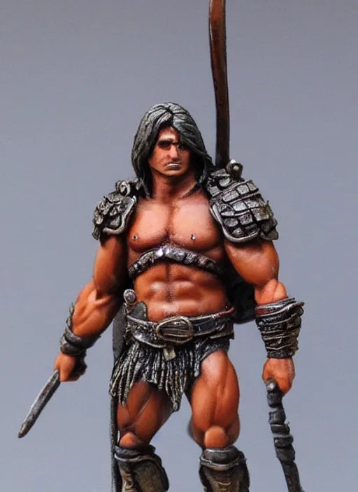 Image similar to Fine Image on the store website, eBay, Full body, 80mm resin detailed miniature of a muscular warrior