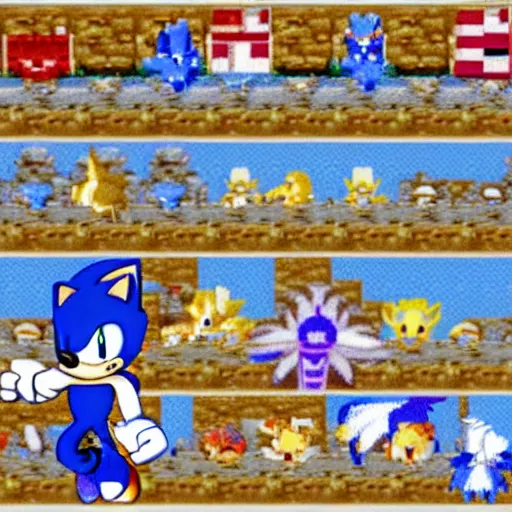 sonic, sprite 2 d, game maker, Stable Diffusion