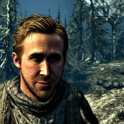 Image similar to Ryan Gosling in Skyrim