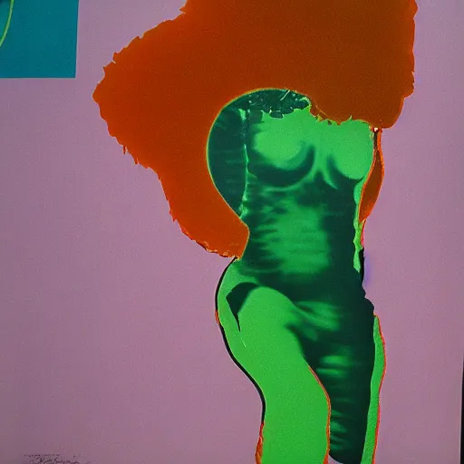 Image similar to individual screaming diana ross silk screen francis bacon