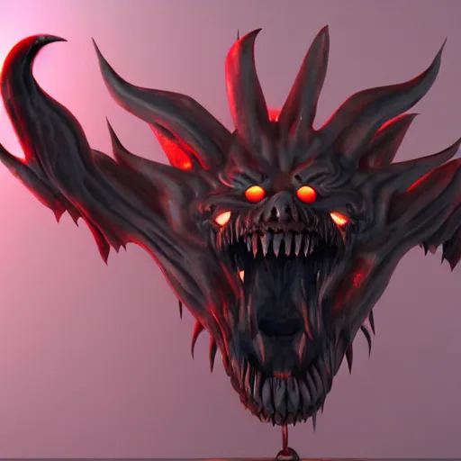 Prompt: scary demon, 3 d rendered, very detailed