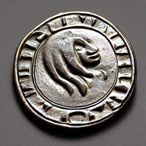 Image similar to medieval coin, 4 k, studio lighting, flickr