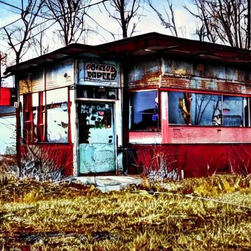 Image similar to abandoned diner with rotting food