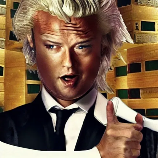 Prompt: geert wilders in jackass movie trailer